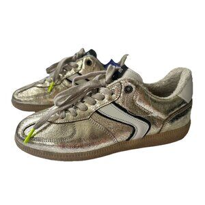 VERBENAS Sneakers Sora Breck Gold Women’s Leather Sz 7.5 EUR 38 NWT